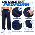 thumbnail image 3 of DARESAY Men’s Lightweight Mesh Jogger Pants 3-Pack, Quick-Dry Athletic Workout Pants with Pockets & Drawstring Waist, Sizes S-3XL, 3 of 8