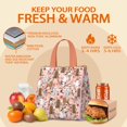 thumbnail image 5 of Poodle and Pioneer Flower Insulated Lunch Bag for Women & Adults,Large Portable Soft Cooler Lunch Bag,Thermal Food Storage Tote with Pearl Cotton,8.66L,8.75x5.75x9.5 Inch, 5 of 6