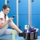 thumbnail image 2 of Bolsa de ducha de secado rápido con 8 bolsillos de malla, organizador de artículos de tocador para baño, asas duraderas para gimnasio, 2 of 4