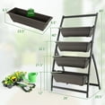 thumbnail image 4 of Costway 2PCS 4 FT 4-Tier Vertical Raised Garden Bed Elevated Planter w/4 Container Boxes, 4 of 9