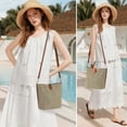 thumbnail image 2 of Bolso bandolera de paja ALARION para mujer, veraneo en la playa, 2 of 7