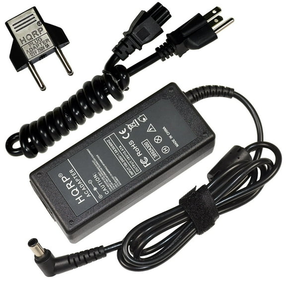 HQRP 19V AC Adapter Works with Samsung BN44-00837A A6619_FSM UN32J5205 UN32J5205AFXZA UN32J5205AF UN32J525DAF UN32M4500 UN32M4500AFXZC LED HDTV TV Power Supply Cord Adaptor   Euro Plug Adapter