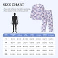 thumbnail image 4 of Lsque white Skull crystal flower Pattern Long Sleeve Pajama Set for Men - Soft 2-Piece Sleepwear and Loungewear Set with Pockets, Comfy Nightwear-Medium, 4 of 7