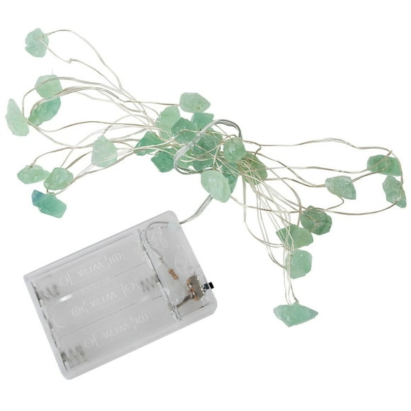 Natural Amethyst Decorative Lights String Lights Raws Stones 30 LEDs With Remote Control, Hanging Healing Reikis Ornaments