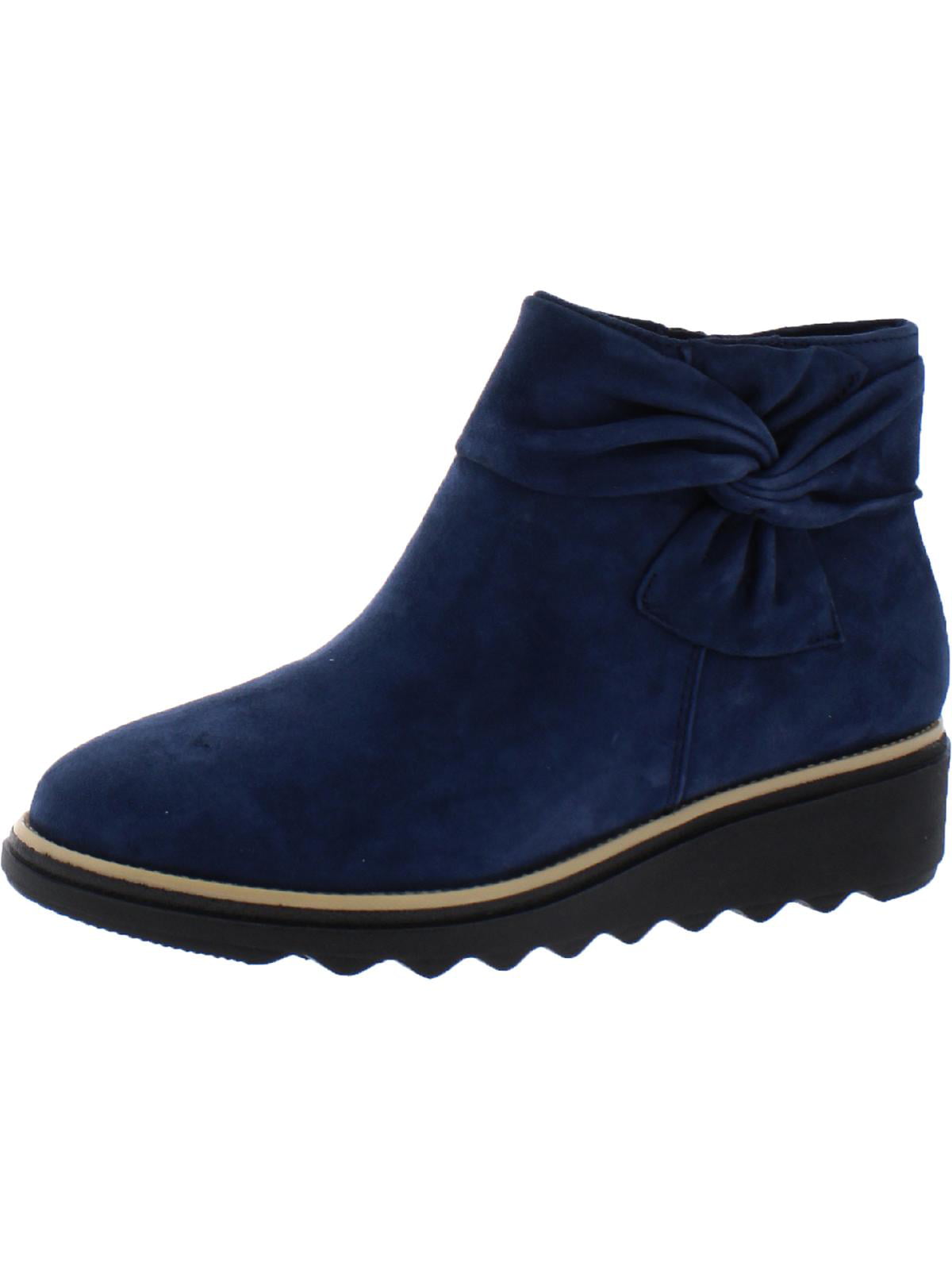 clarks ladies blue suede boots