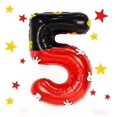 thumbnail image 1 of Fiesta de 5 cumpleaños con temática de ratón con dibujos animados con forma de globo numérico, 1 of 7