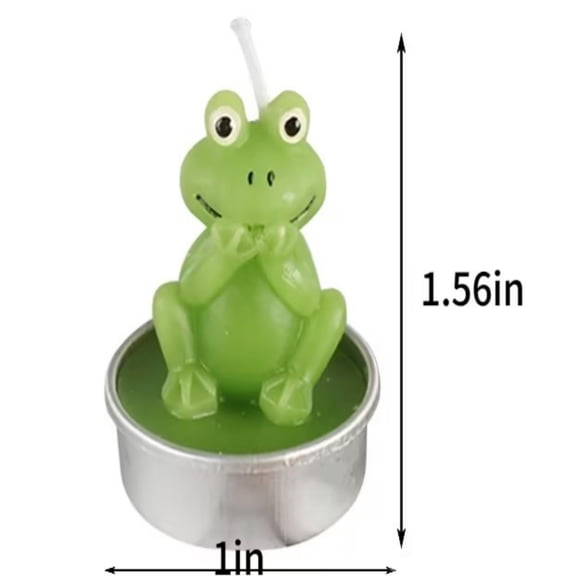 Warehouse Clearance Frog Tealight Candles, Tea Lights Candles for Birthday Gifts,Cake Topper, Home Decor,Happy Frog Animals Candles for Gift, Baby Shower, Birthday Party QW