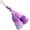 Purple, variant on Handmade Colorful Boho Pom Bag Charm Tassel Keychains, Handmade Car Key Chain Key Ring Pendant for Purse, Handbag Bag Decor (Brown)