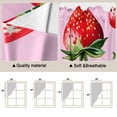 thumbnail image 3 of Red Strawberry Kitchen Window Curtains, Swag Curtains Valance for Bedroom Living Room Bathroom, Pink Watercolor Modern Art Rod Pocket Window Treatment Curtain Block Drapes 2 Panels 36"x36", 3 of 9