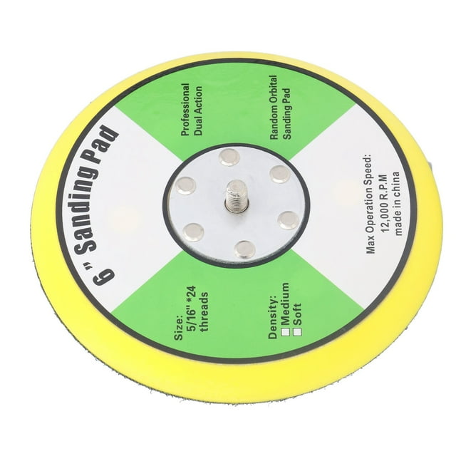 Flexible PU Hook and Loop Molded Backing Plate for Air Sander Buffer Polisher, Air Sander Backing Pad