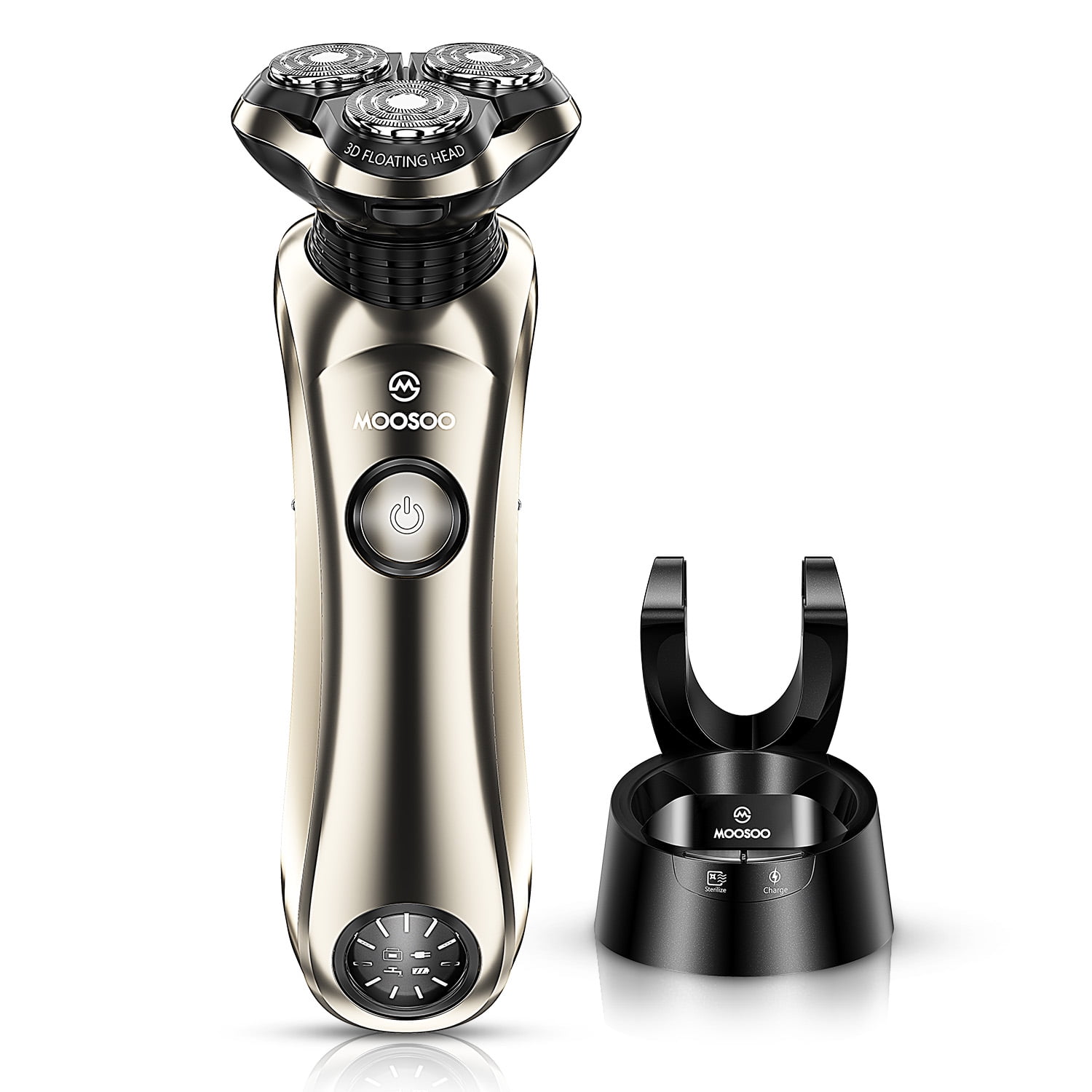 MOOSOO Electric Razor, Wet Dry Waterproof Shaver for Men