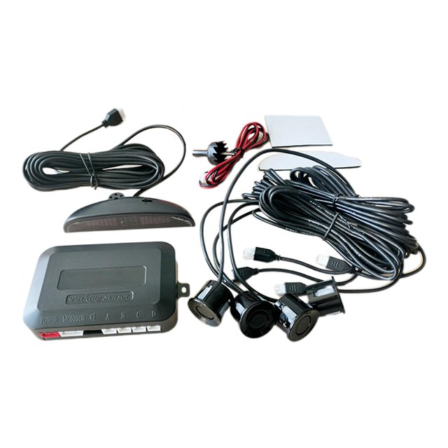 4 sensores de aparcamiento para coche, copia de seguridad automática, radares traseros inversos, sistema de sonido, alarma de alerta