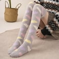 thumbnail image 6 of Roncen Womens Thigh High Fuzzy Socks Warm Winter Over Knee High Long Heart Print Fluffy Cozy Fleece Socks, 6 of 7