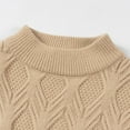 thumbnail image 3 of successthop Mock Neck Sweaters Men Cable Knit Strecth Long Sleeve Clothes Chunky Knitwear Ribbed Cuff Vintage Solid Tops, 3 of 7
