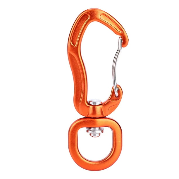 Hamaca de aluminio para escalada, hebilla de seguridad, mosquetón, gancho para colgar rápido (naranja)