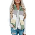 thumbnail image 2 of Baqcunre Winter Coats For Women Women'S Spliced Fashion Casual Sleeveless Pocket Zipper Coat Jackets For Women Womens Fall Fashion 2023 Green M, 2 of 7