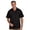 Black, variant on Mens Barbados Textured Camp Shirt - Black - Large