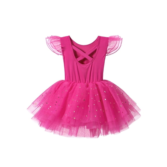 Shadoumai Ballet Tutu for Toddler Girls Floral Summer Sleeveless Knit Princess Dresses Toddler Baby Girl Summer Clothes