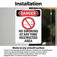 thumbnail image 3 of No Smoking At Any Time OSHA Danger Vinyl Decal Label 5 Inch x 3.5 Inch - 5 Pack, 3 of 6