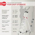 thumbnail image 4 of Hailo Folding Step Stool, 5 Step Ladder with Tray, L60, Silver, 4 of 12