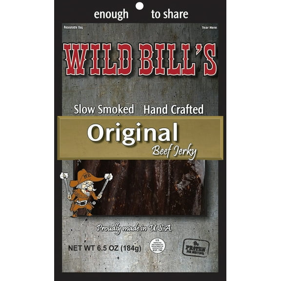 Wild Bill's 6.5oz Hickory Smoked Beef Jerky Pack (re-sealable)