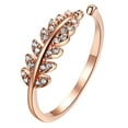 thumbnail image 1 of PVCS The Fashion Set Diamond Leaf Opening Ring Reveals Your Unique Personality, 1 of 2