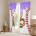 thumbnail image 3 of Erosebridal Teens Sport Baseball Black Out Curtains,Ice Cream Drip Dessert Curtains Pack of 2 (42x63 Each) For Boys Girls,Purple Pink, 3 of 6