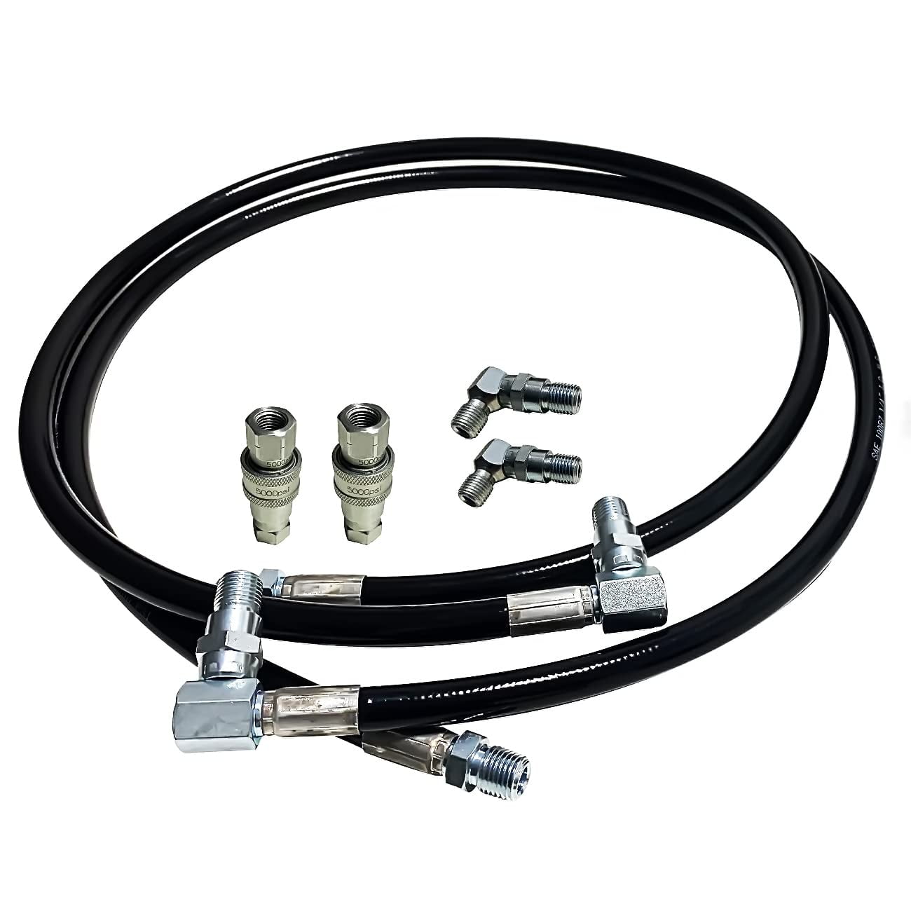 SEASAIL 45'' Hydraulic Power Angle Hose & Fittings Kit Compatible with