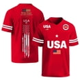 thumbnail image 3 of Men's 250 Anniversary Shirt V-Neck 250 Years T-Shirt 1776-2026 250Th Spring Summer Patriotic Shirts Red S, 3 of 5