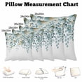 thumbnail image 5 of Throw Pillow Covers, Teal Tulip Eucalyptus 16x16 Pillow Covers for Couch/Sofa/Bed, Spring Summer Botanical Floral Chic Decorative Square Linen Cushion Pillowcase for Home Decor, 5 of 9