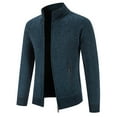 thumbnail image 3 of Otvok Mens Coats Autumn And Winter Stand Collar Sweater Fleece Jacket, 3 of 6