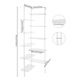 thumbnail image 2 of TFCFL Acrylic Clear Geometric Bookshelf 5-Tier Corner Bookshelf 22x22x73.62 Inch Modern Display Book Shelf for Living Room Bedroom Office, 2 of 14