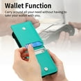 thumbnail image 2 of ELEHOLD Leather Wallet Case for Motorola Razr 40 with Card Slot Finger Ring Holder Slim Thin Premium PU Leather Anti-Scratch Shockproof Protective Case for Men Women, Green, 2 of 7