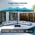 thumbnail image 6 of 13ft Patio Umbrella with Base,Double Sided Outdoor Large Rectangular Patio Umbrella with Crank Handle, for Lawn Garden,Home,Outdoor Activities, 6 of 8