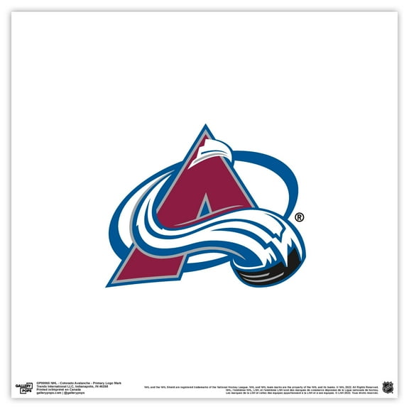 Gallery Pops NHL Colorado Avalanche - Primary Logo Mark Wall Art, Unframed Version, 12" x 12"