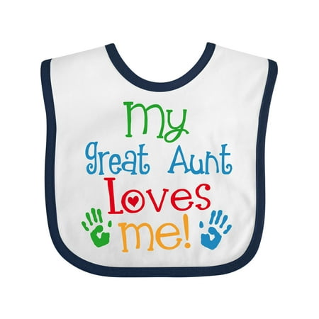 

Inktastic My Great Aunt Loves Me Gift Baby Boy or Baby Girl Bib