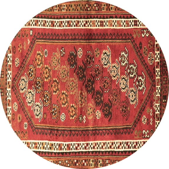 Ahgly Company Indoor Round Persian Brown Traditional Area Rugs, 5' Round