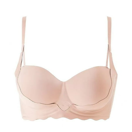 Yyeselk Women s No Underwire Minimizer Bra Push Up Adjustable Straps Bras Full Coverage Breathable Wireless Bras Pink S