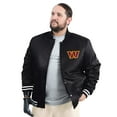 thumbnail image 2 of Men's G-III Sports by Carl Banks Black Washington Commanders Adaptive Team Graphic Satin Full-Snap Varsity Jacket, 2 of 5