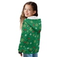 thumbnail image 5 of Xoenoiee Green Snowflake Bow Print Full Zip Hoodies for Girls Boys Christmas Fleece Hooded Sweatshirt for Kids Teens Long Sleeve Sweater Shirt Loose Fall Clothes Outfits Sportswear, 8-10 Years, 5 of 7