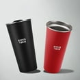 thumbnail image 2 of SWISS+TECH 16 oz Insulated Tumbler with Lid, 2 Pack Stainless Steel Cups, Double Wall Pint Cup Glasses (Black & Red), 2 of 7