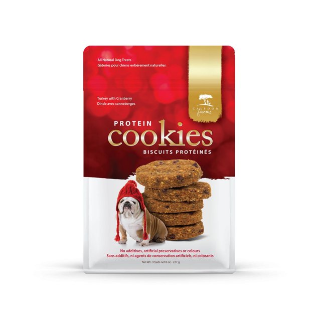 Caledon Farms all Natural Holiday Protein Cookie Turkey/Cranberry 270g Chewy Dog training or reward treats