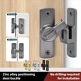 thumbnail image 4 of 90/180° Barn Door Lock, Heavy Duty Rust-Proof Sliding Door Lock - Protecting Families Safety Gate Latch Door Lock for Barn, Bathroom, Garden, Window, Cabinet, Garage, Pet Door, 4 of 4