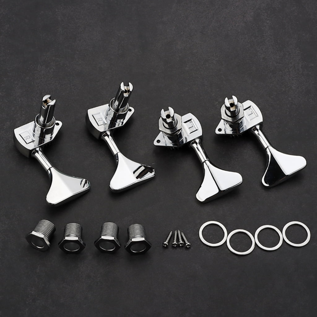 Electric Bass Tuner Peg Guitar Open Gear Tuning Pegs Machine Head Metal String Tuner 4 String Bass Machine Head Knobs