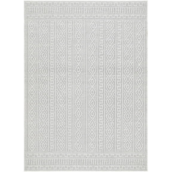 BoutiqueRugs Nuela Bohemian, Transitional Area Rug - Outdoor Safe - Peach, Cream - 2' x 2'11"