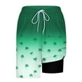 thumbnail image 6 of VBTAPA Mens Hawaiian Beach Shorts Tropical Summer Bathing Suit Drawstring Swim Trunks with Compression Liner Green M, 6 of 7