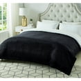 thumbnail image 2 of Deniau Flannel Reversible Sherpa Throw Blanket - Super Soft, 90" x 90", Black, 2 of 10