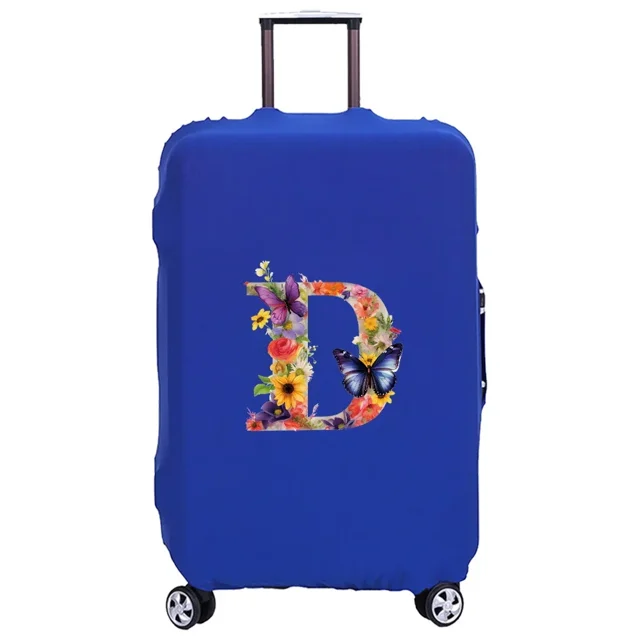 Luggage Cover Case Washable Case Cover Protective Case Scratch Proof Cover Suitable for Butterfly Pattern Fits 18-32 Inch 8butterfly letter D XL