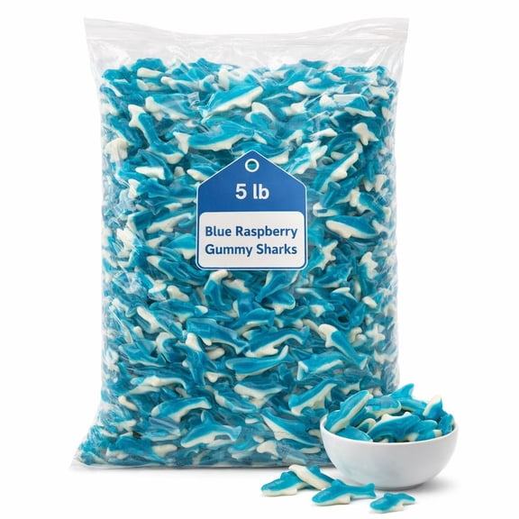 World's Best Blue Gummi Sharks, 5lbs of Candy 50193