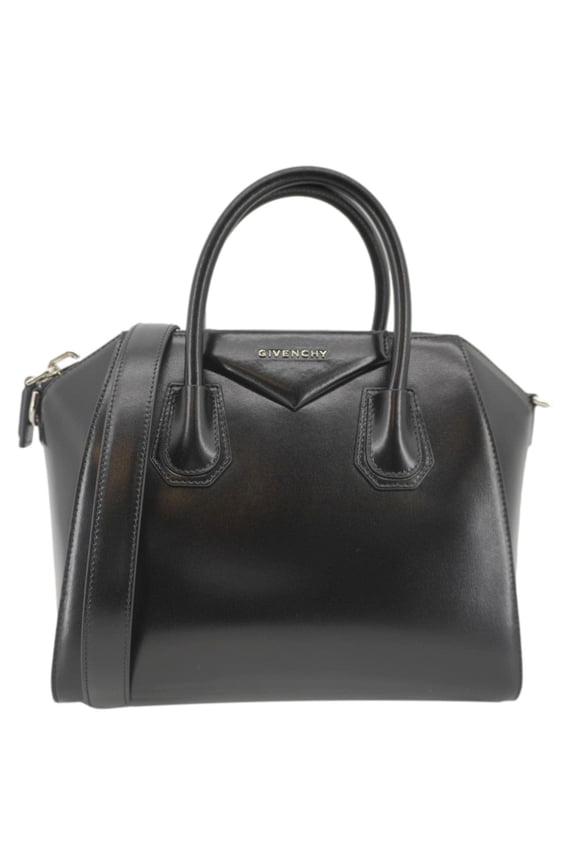 Pre-Owned Givenchy Antigona Small Leather Satchel Shoulder Bag Black
